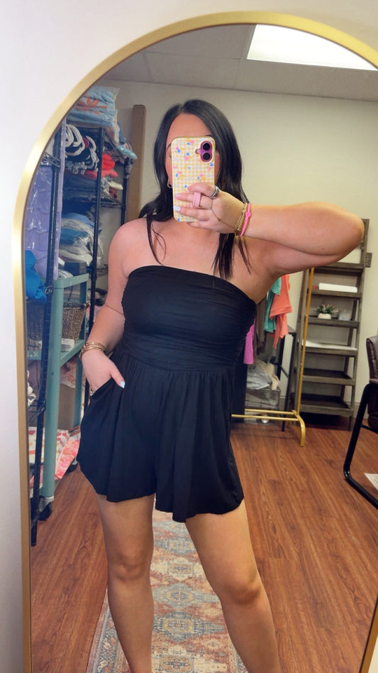 Dolled Up Romper- Black