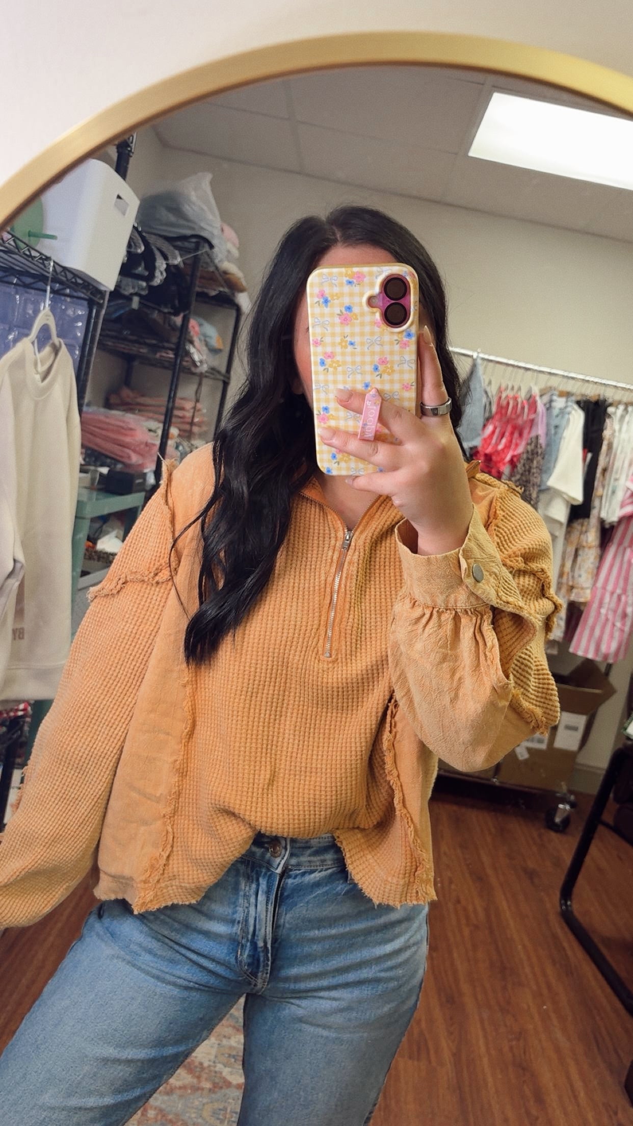 Spooky Season Waffle Knit Pullover