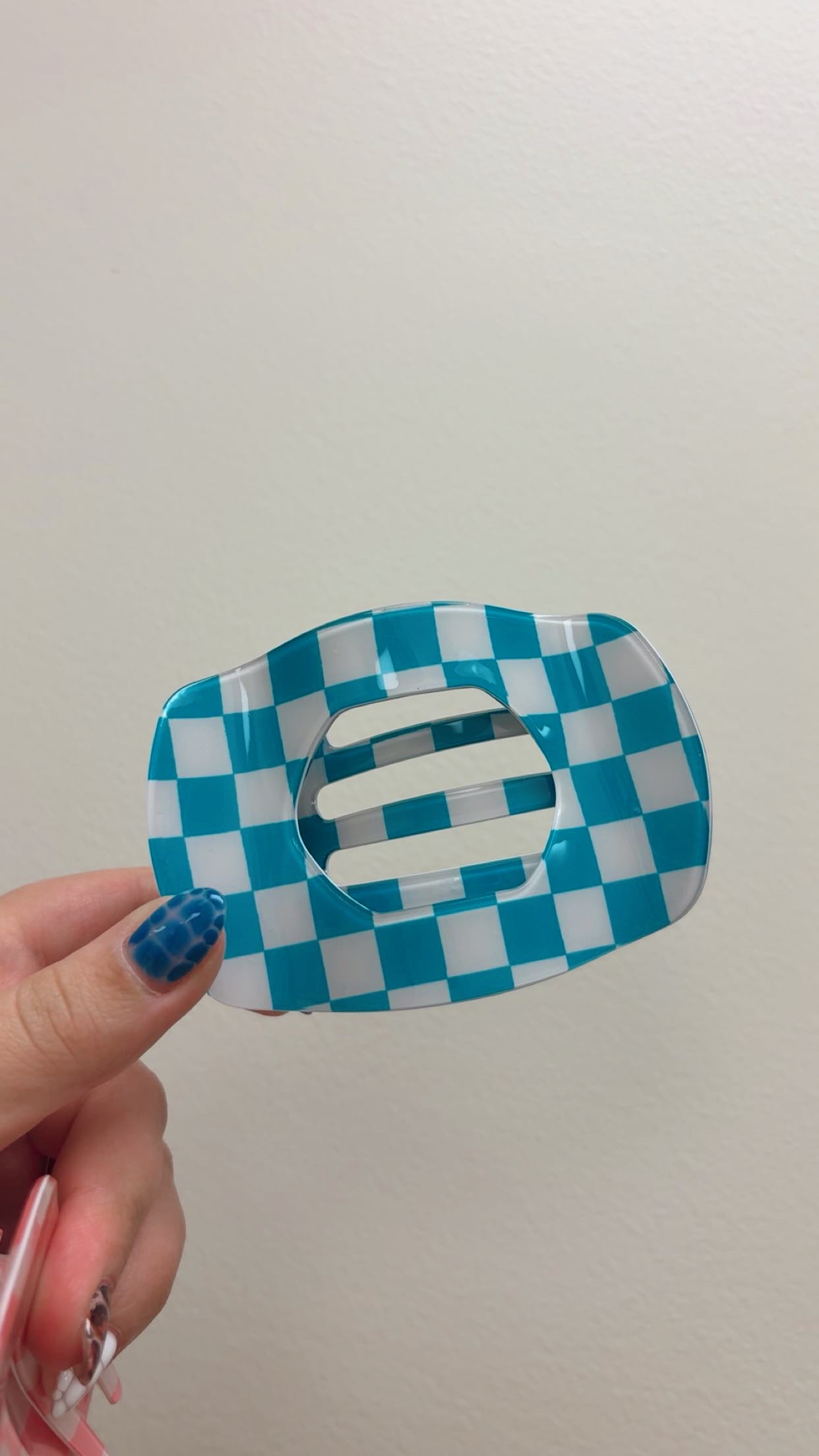Checker Flat Claw Clips