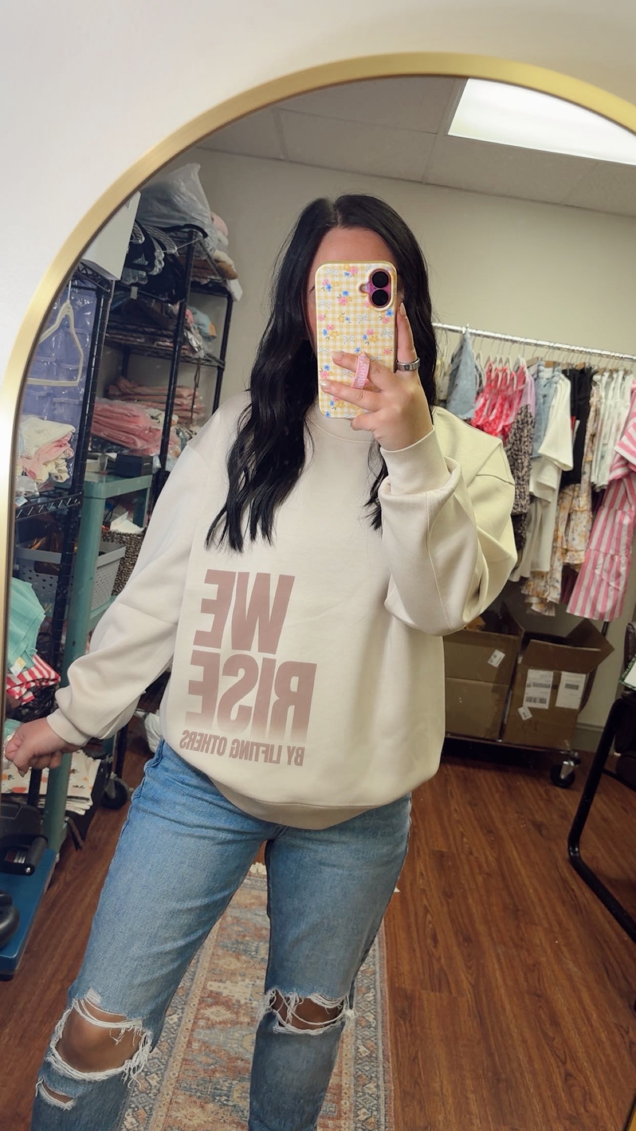 We Rise By Lifting Others Scuba Crewneck
