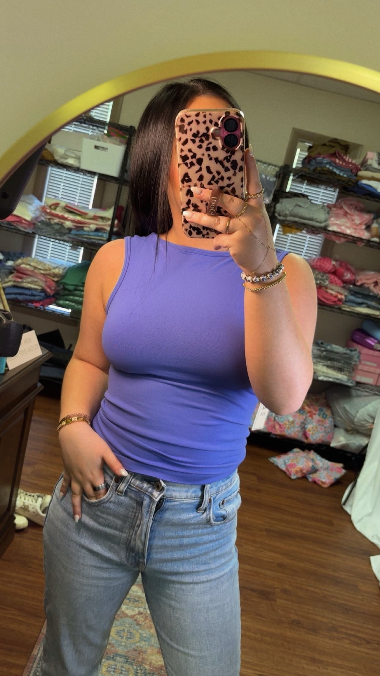 Slim And Shape Reversible Tank- Periwinkle