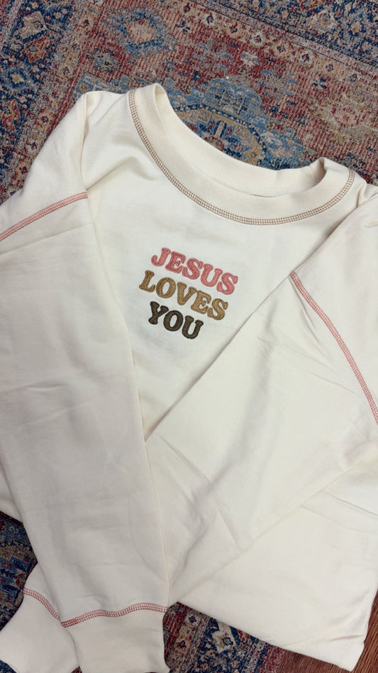 Jesus Loves You Lightweight Sweatshirt