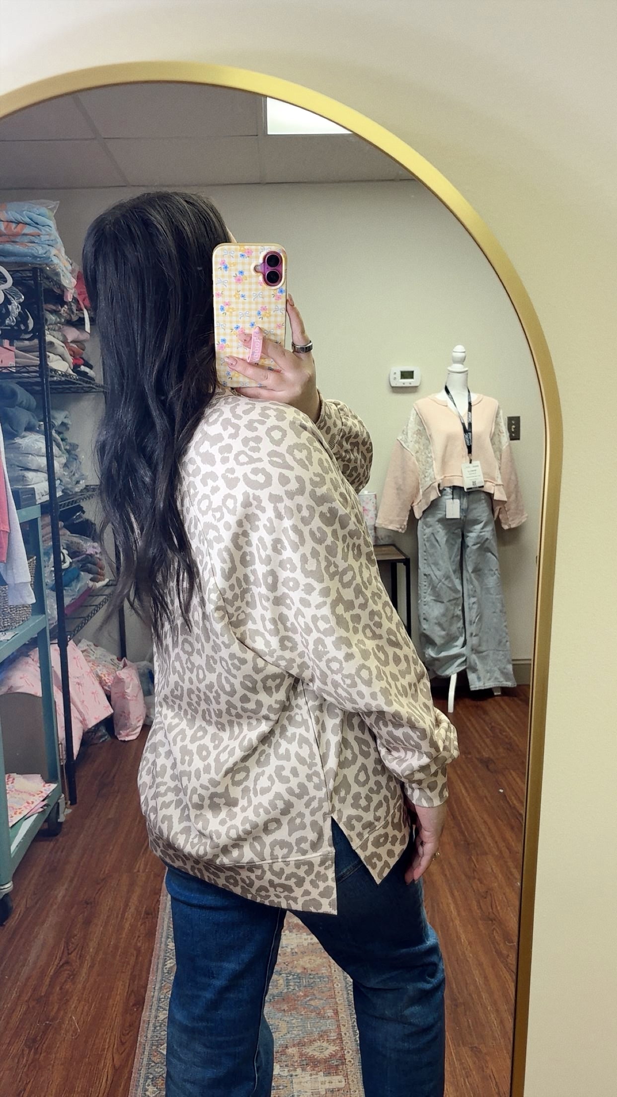 Spring Forward Sweatshirt- Leopard