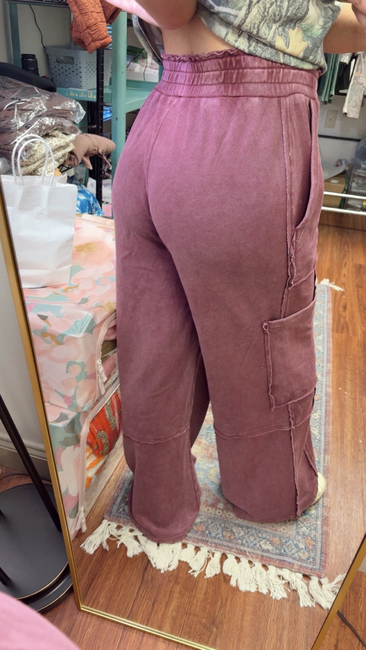 Comfort Is Key Sweatpants- Dark Cherry