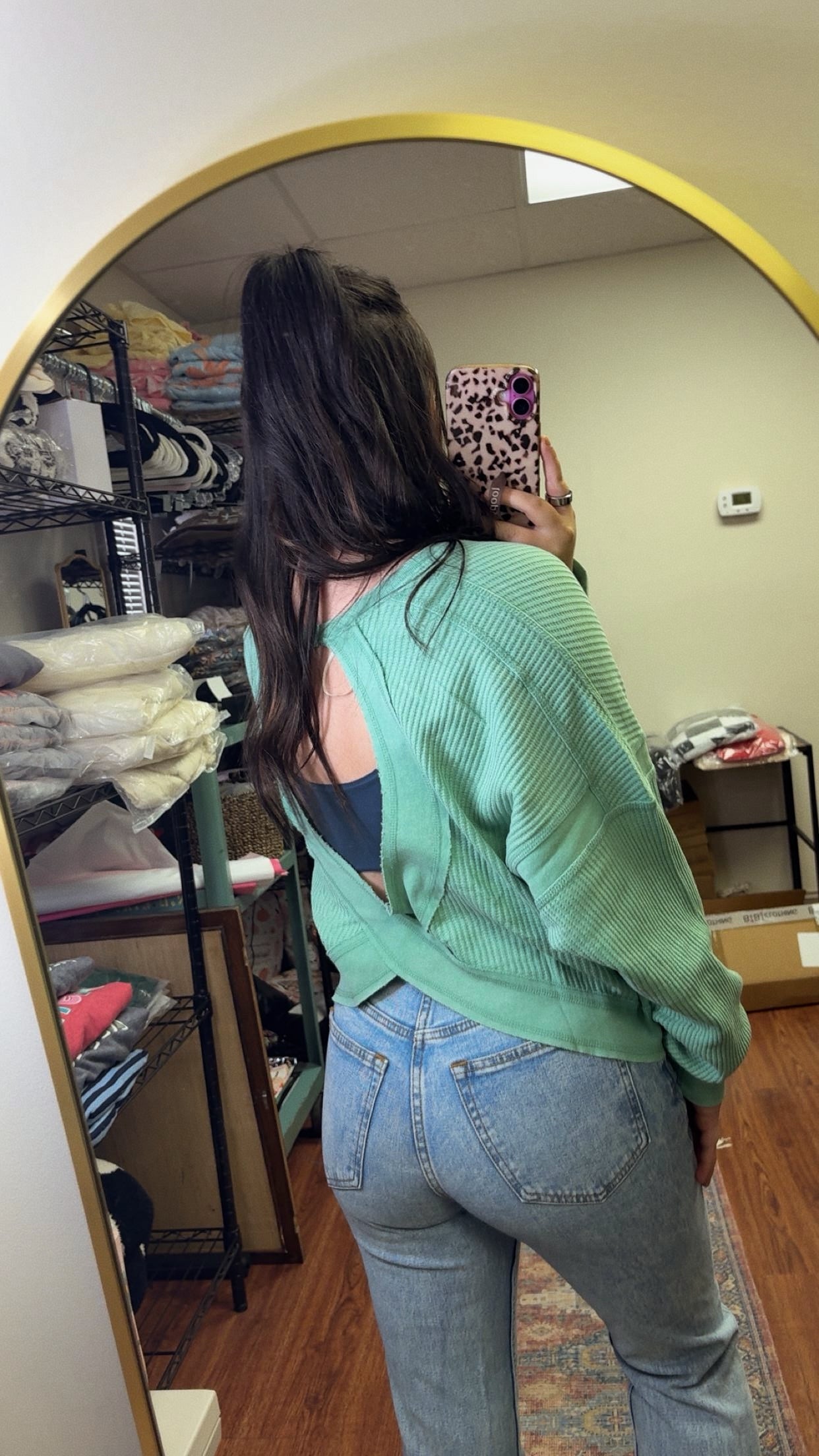 Mistletoe Open Back Top