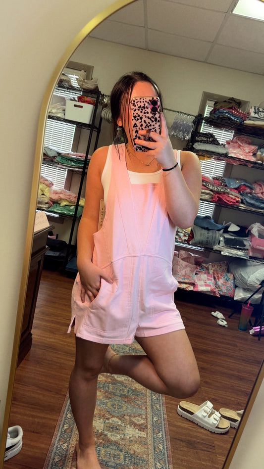 Feeling Pretty Romper- Pale Pink