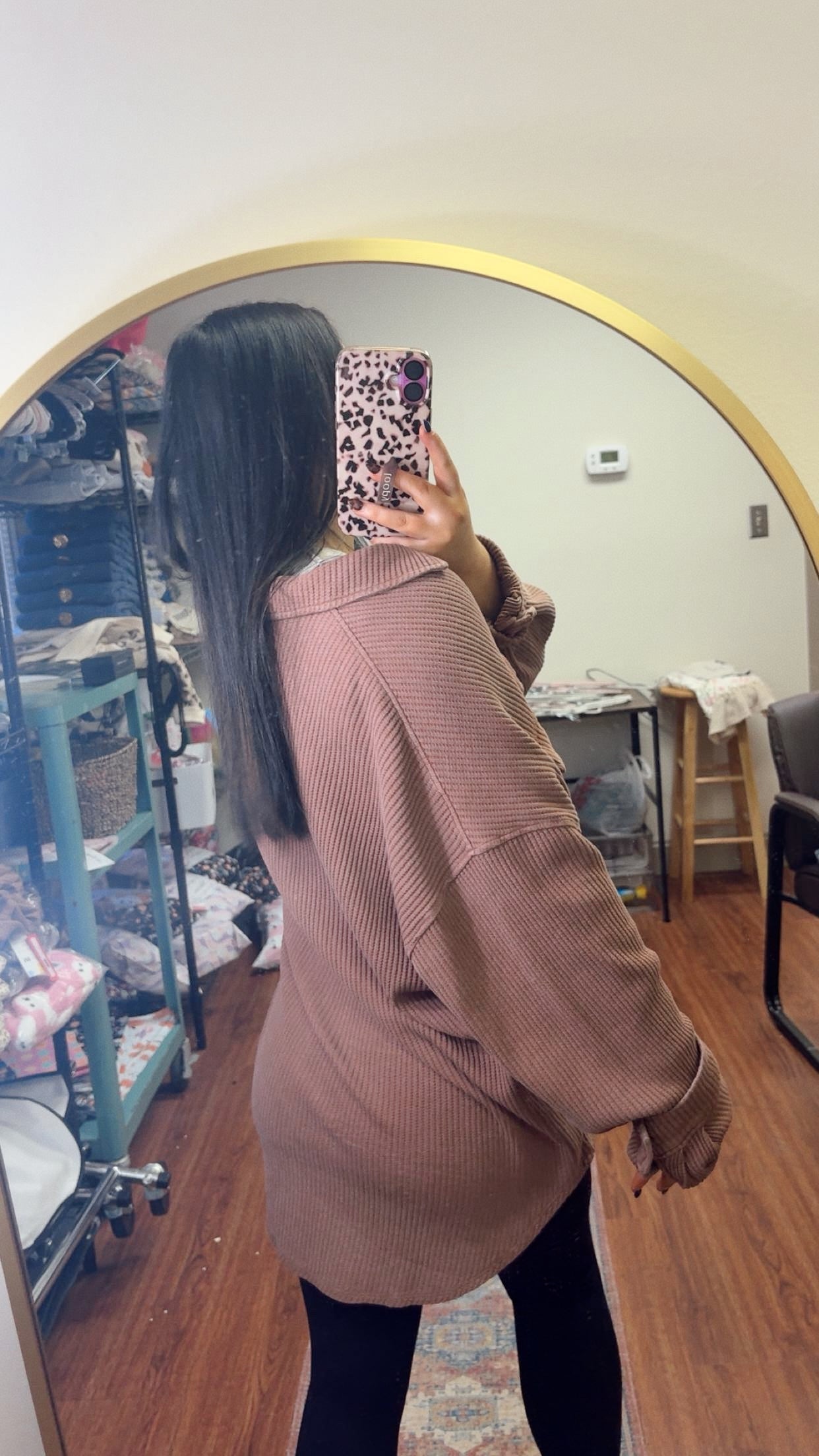 You Matter Waffle Knit Shacket