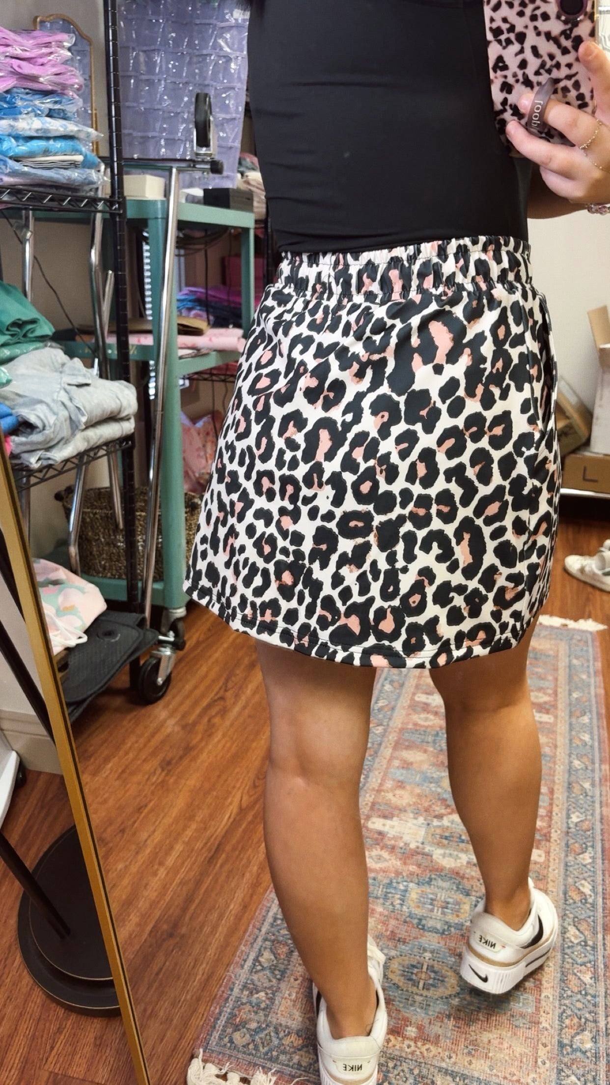 Side Hustle Leopard Skort