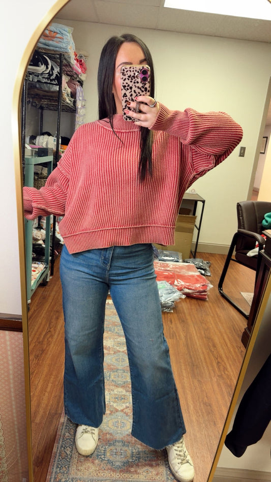 Classic Feels Sweater- Red