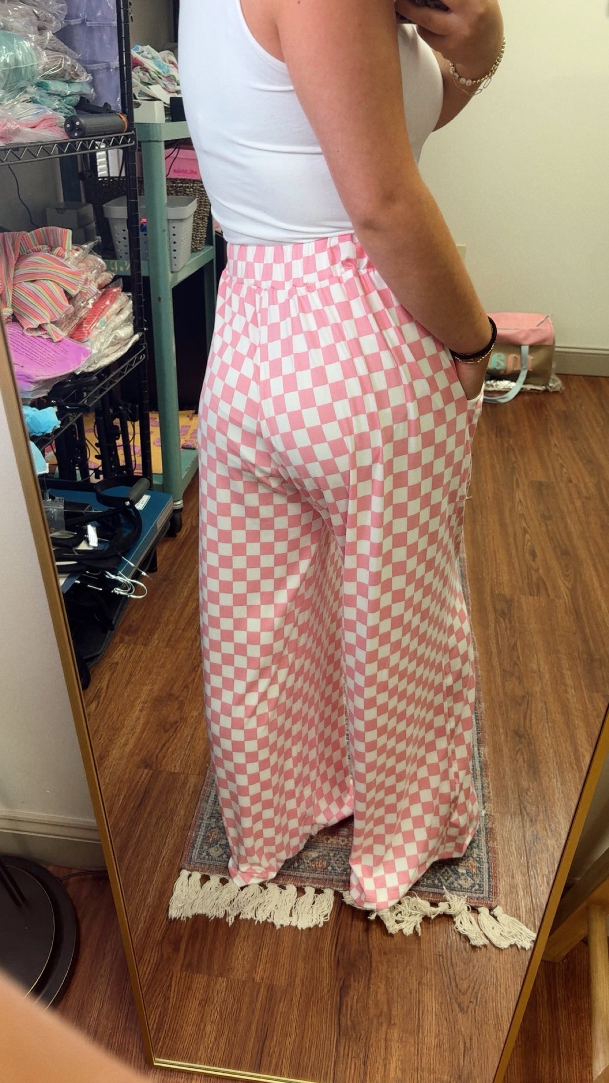 Checkmate Pants- Pink