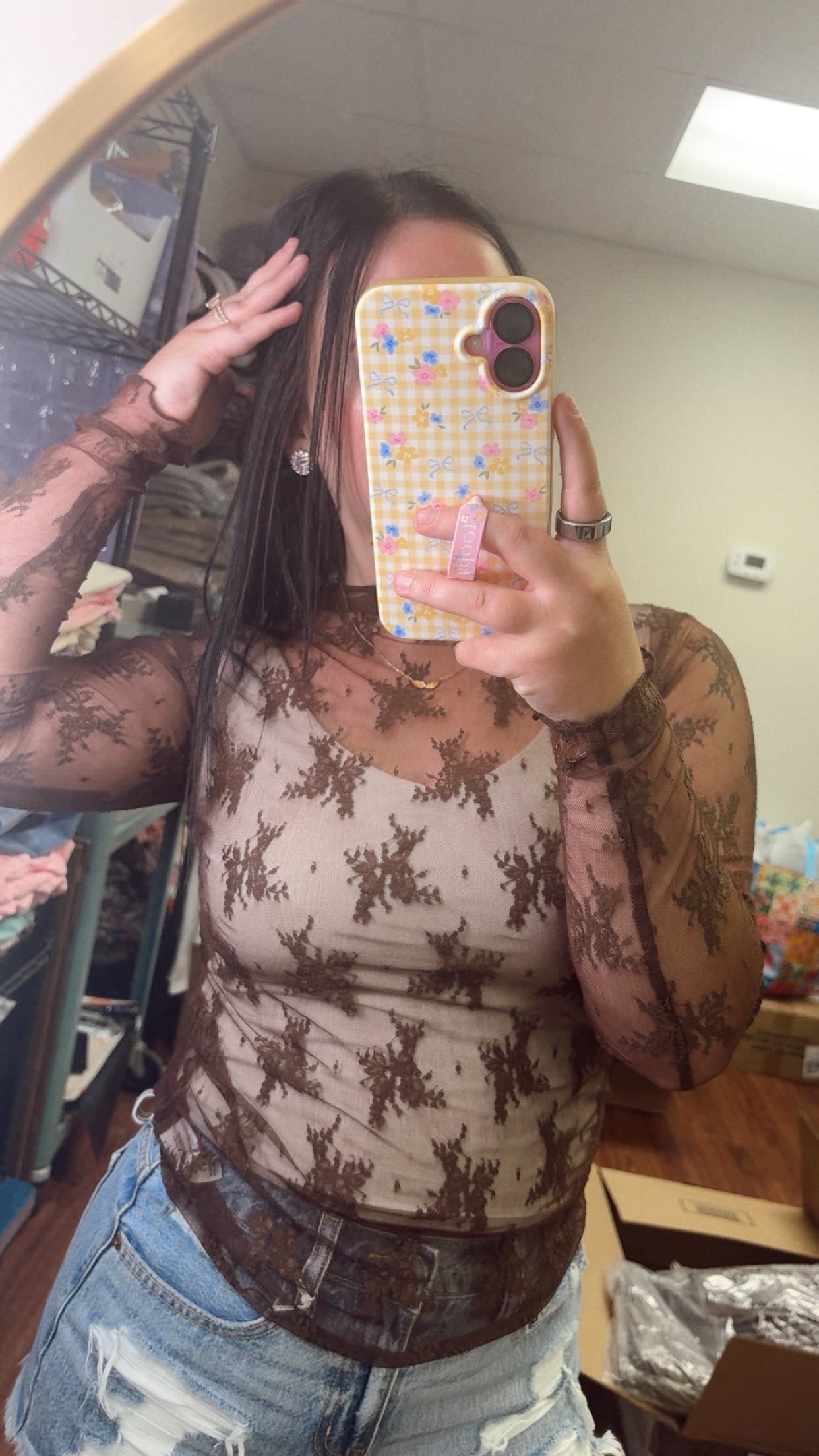 Must Have Lace Undershirt- Brown