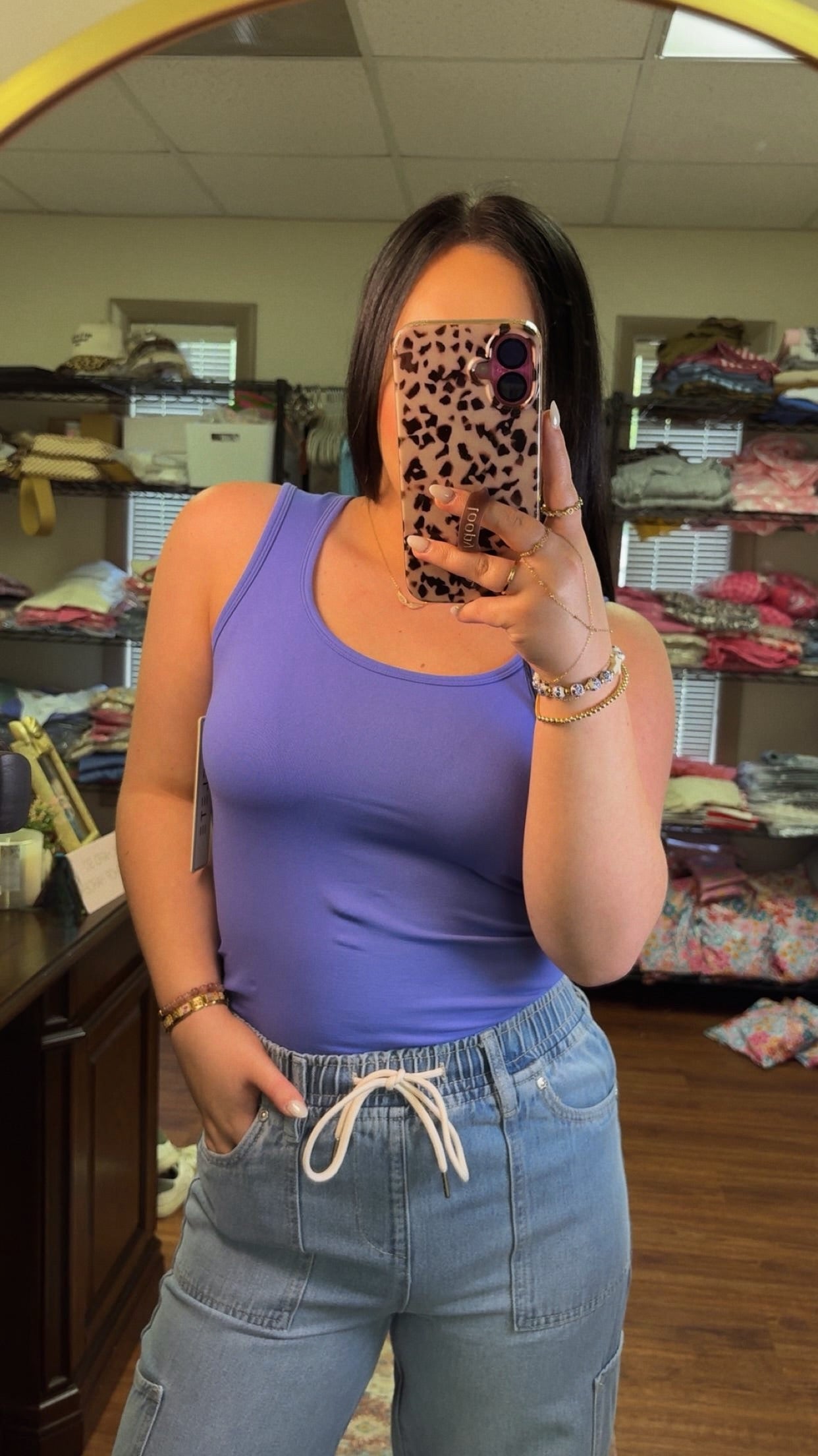 Slim And Shape Reversible Tank- Periwinkle