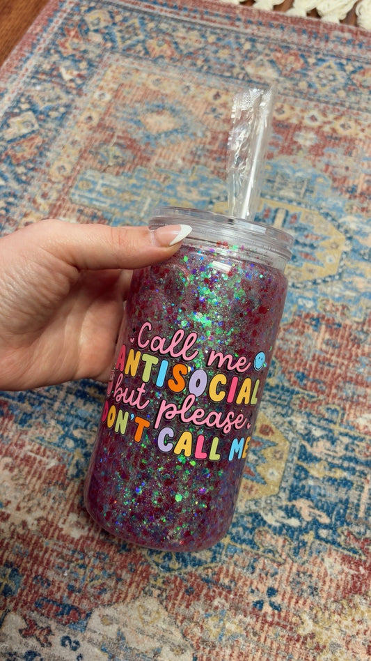 Snow Globe Glitter Cups