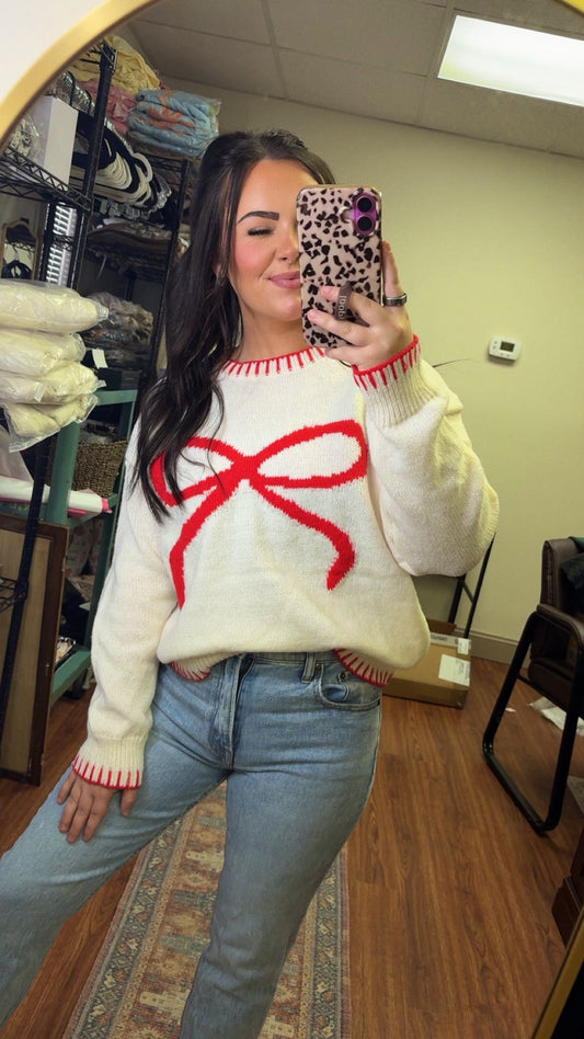 Merry Bow Sweater