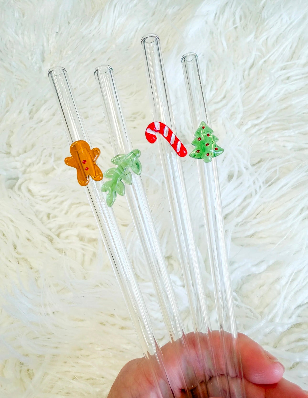 Christmas Glass Straw Pack