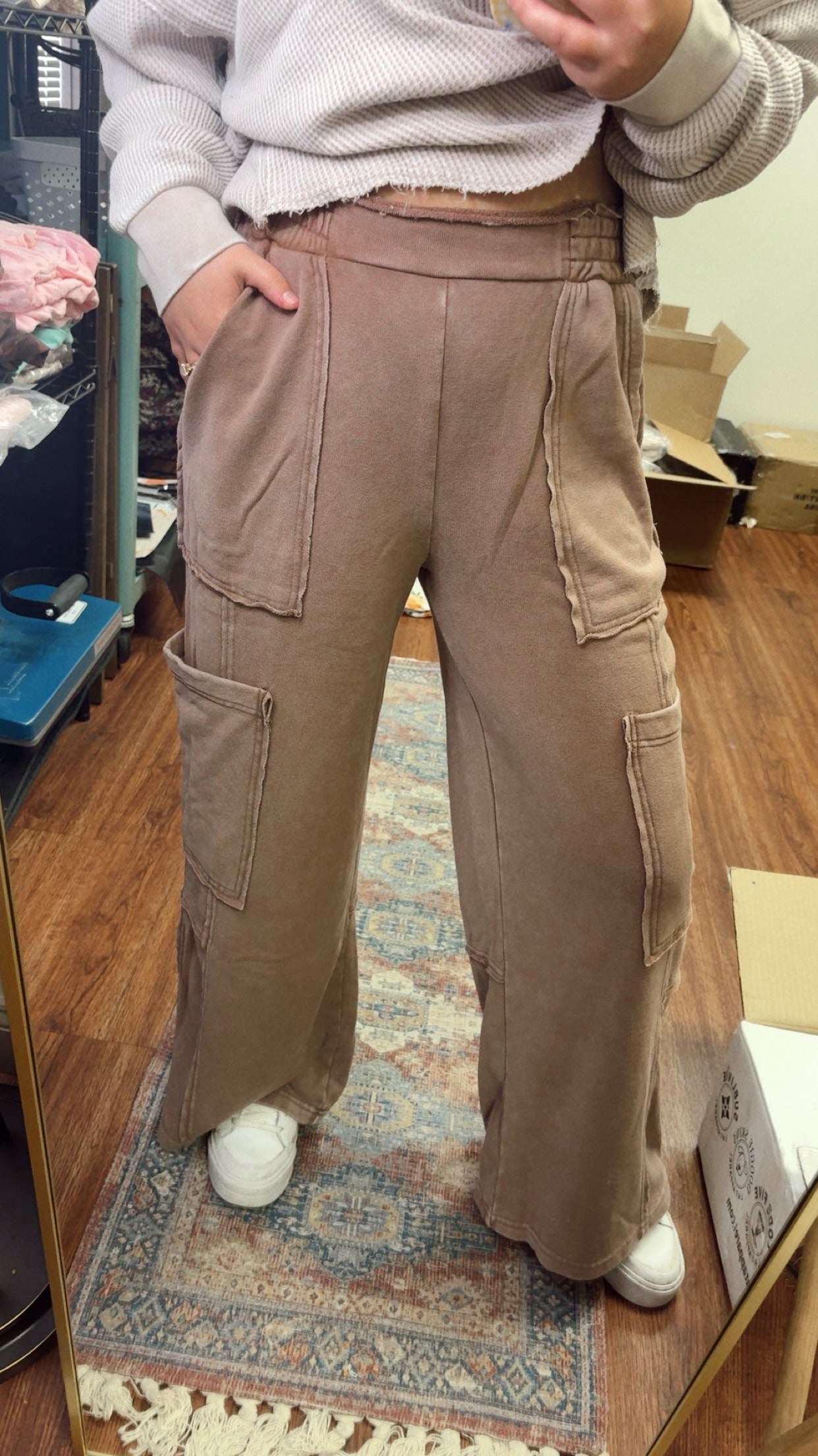 Comfort Is Key Sweatpants- Chestnut