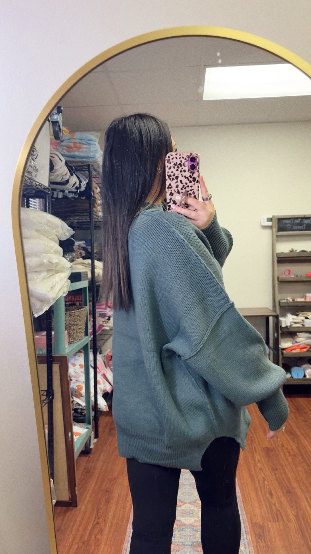 Downtown Oversized Sweater- Ash Jade