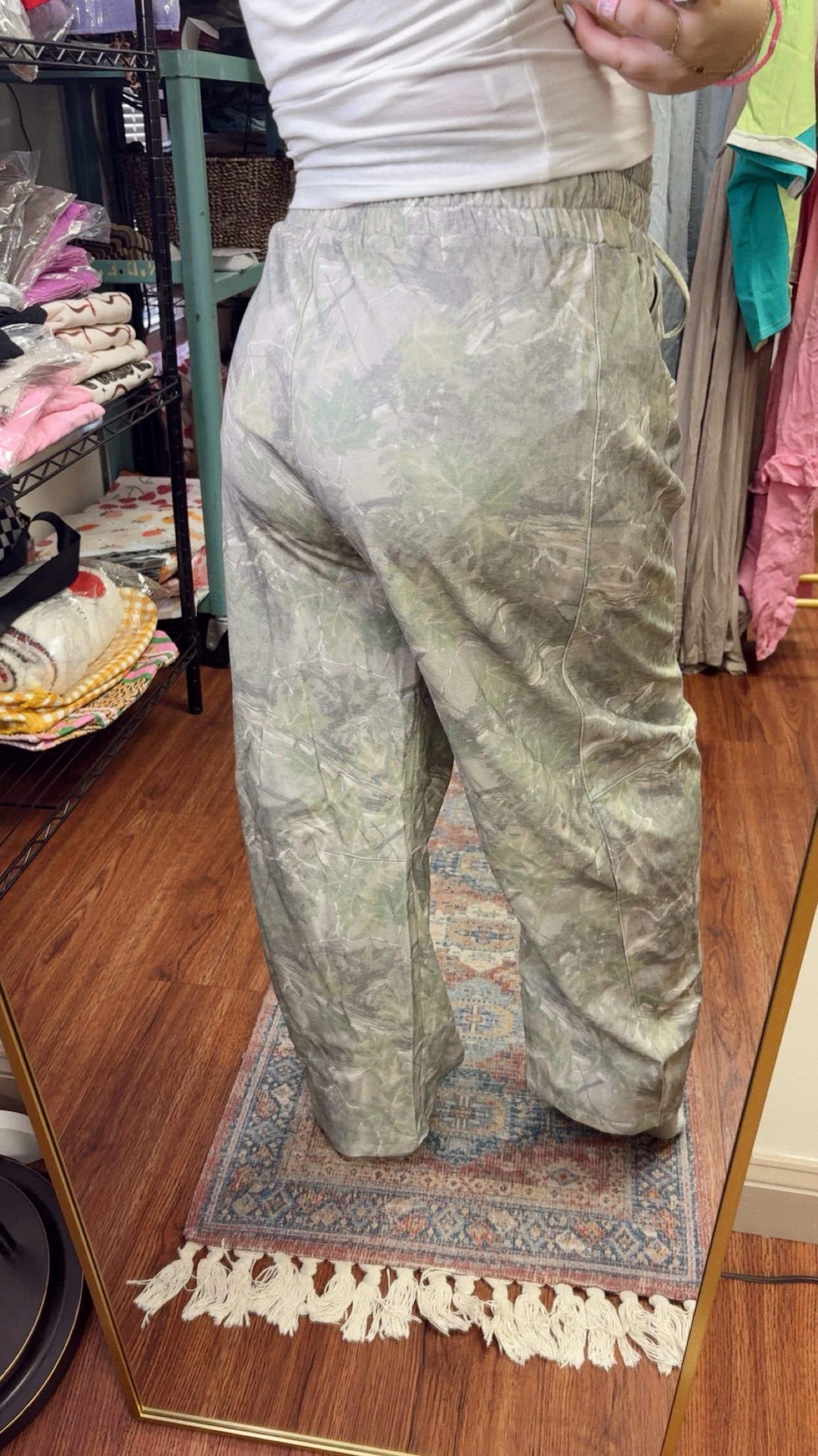 Woodland Camo Barrel Sweatpants