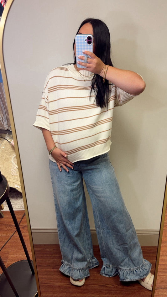 Coastal Breeze Ruffle Jeans