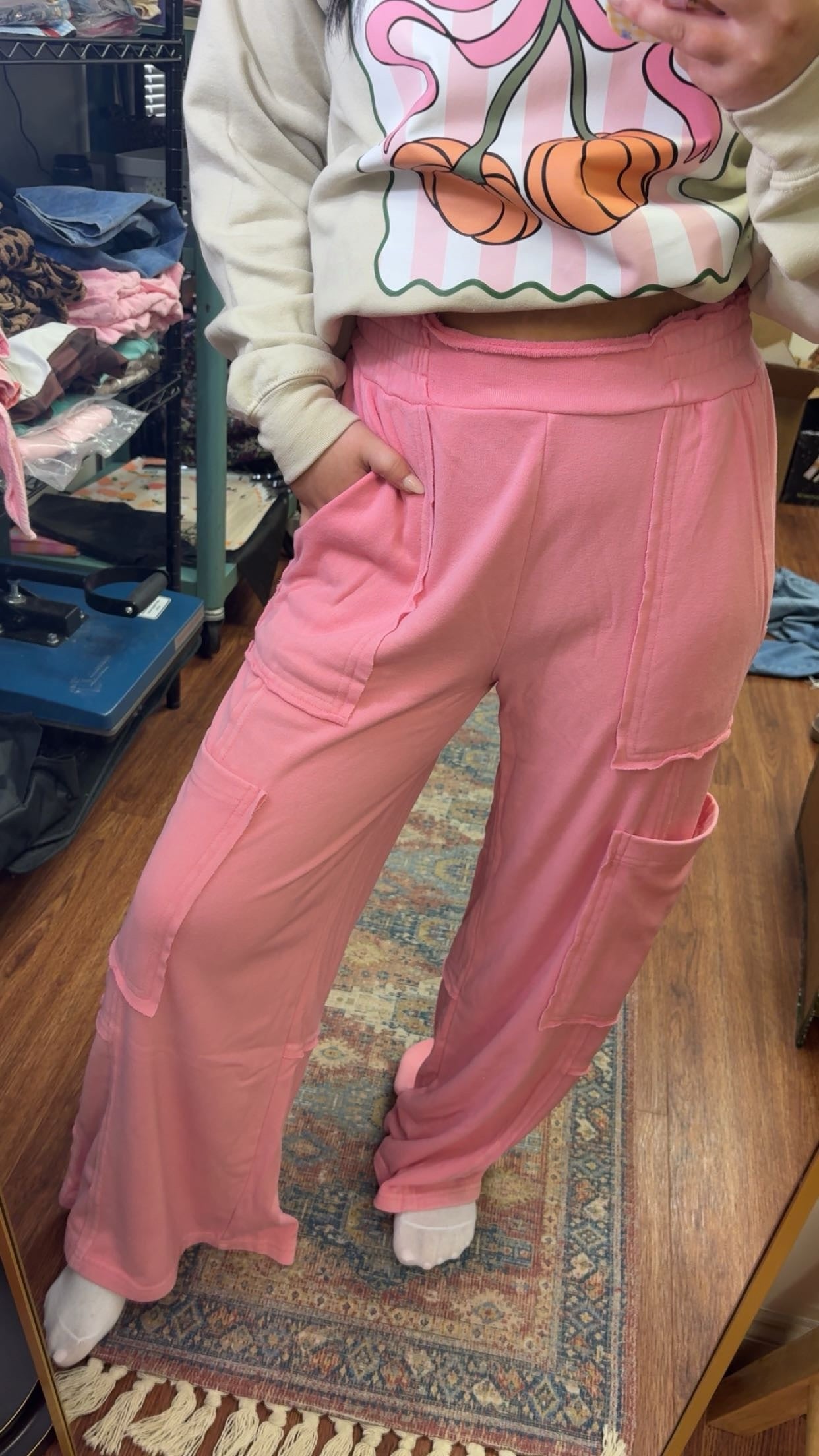 Comfort Is Key Sweatpants- Pink