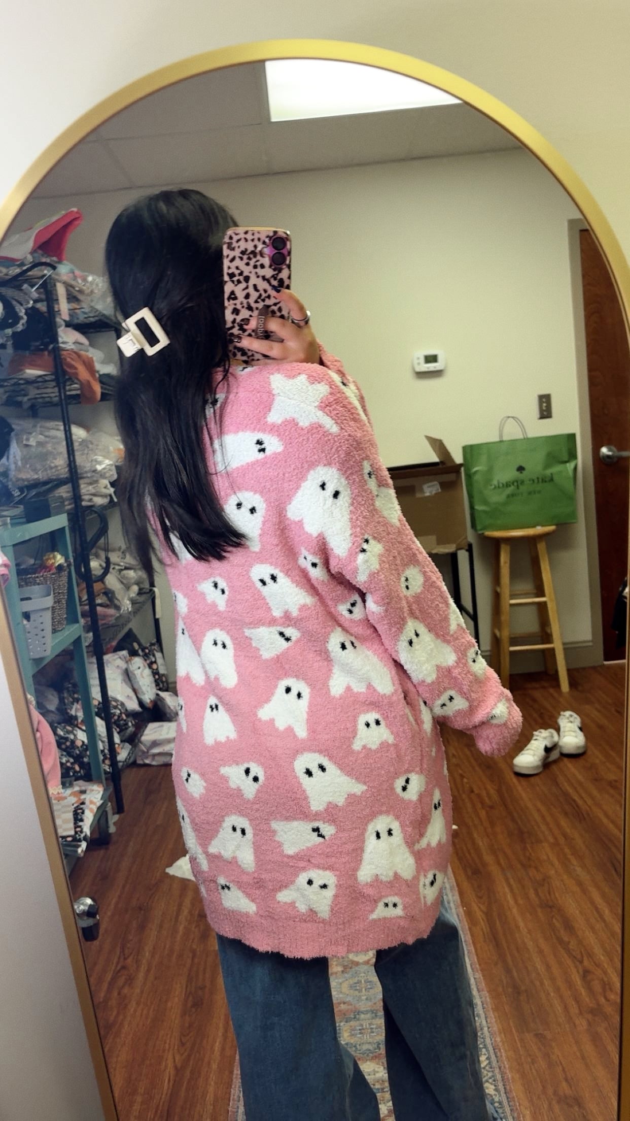 Cloud Cardigan- Pink Ghost