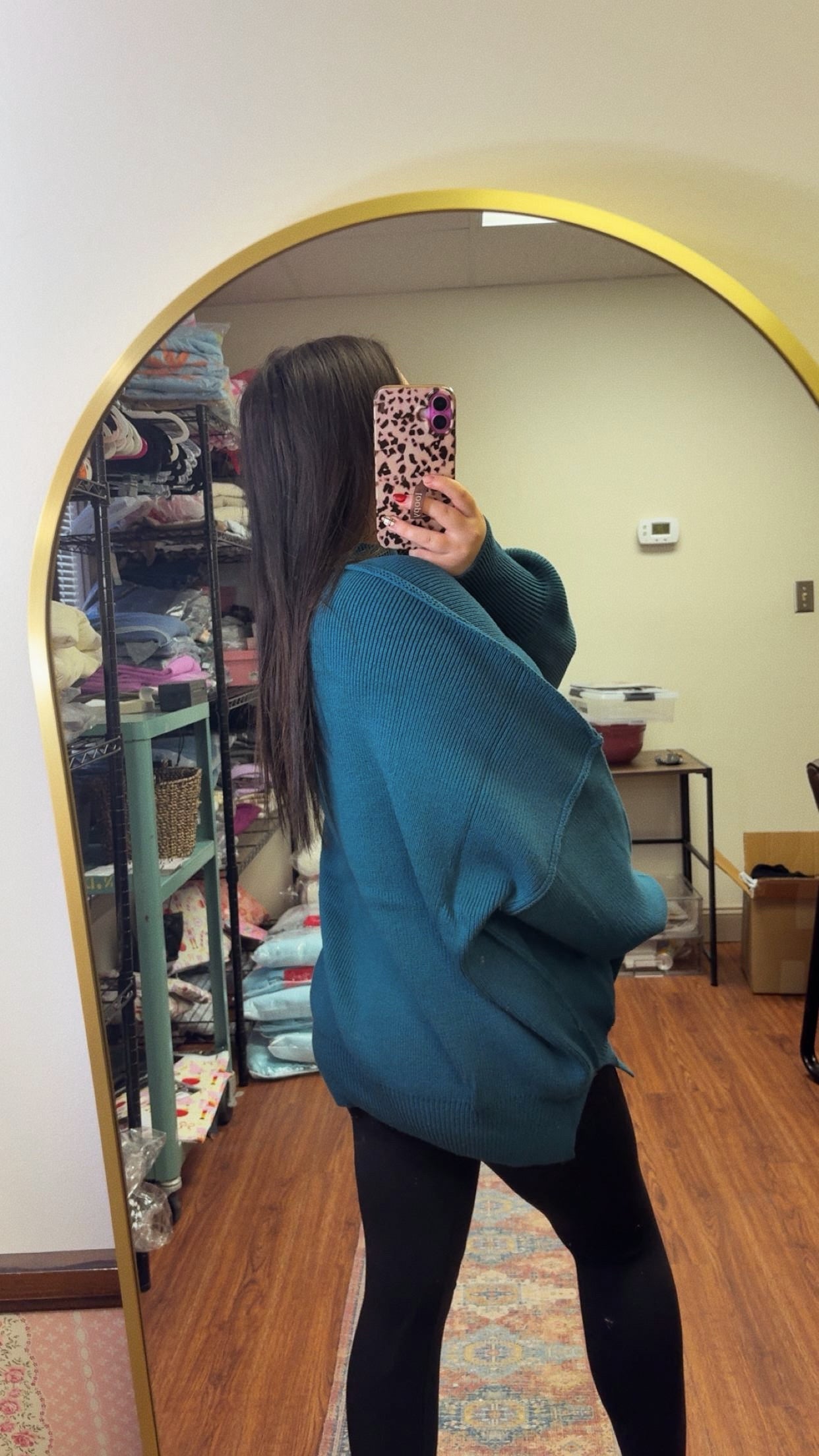 Downtown Oversized Sweater- Teal