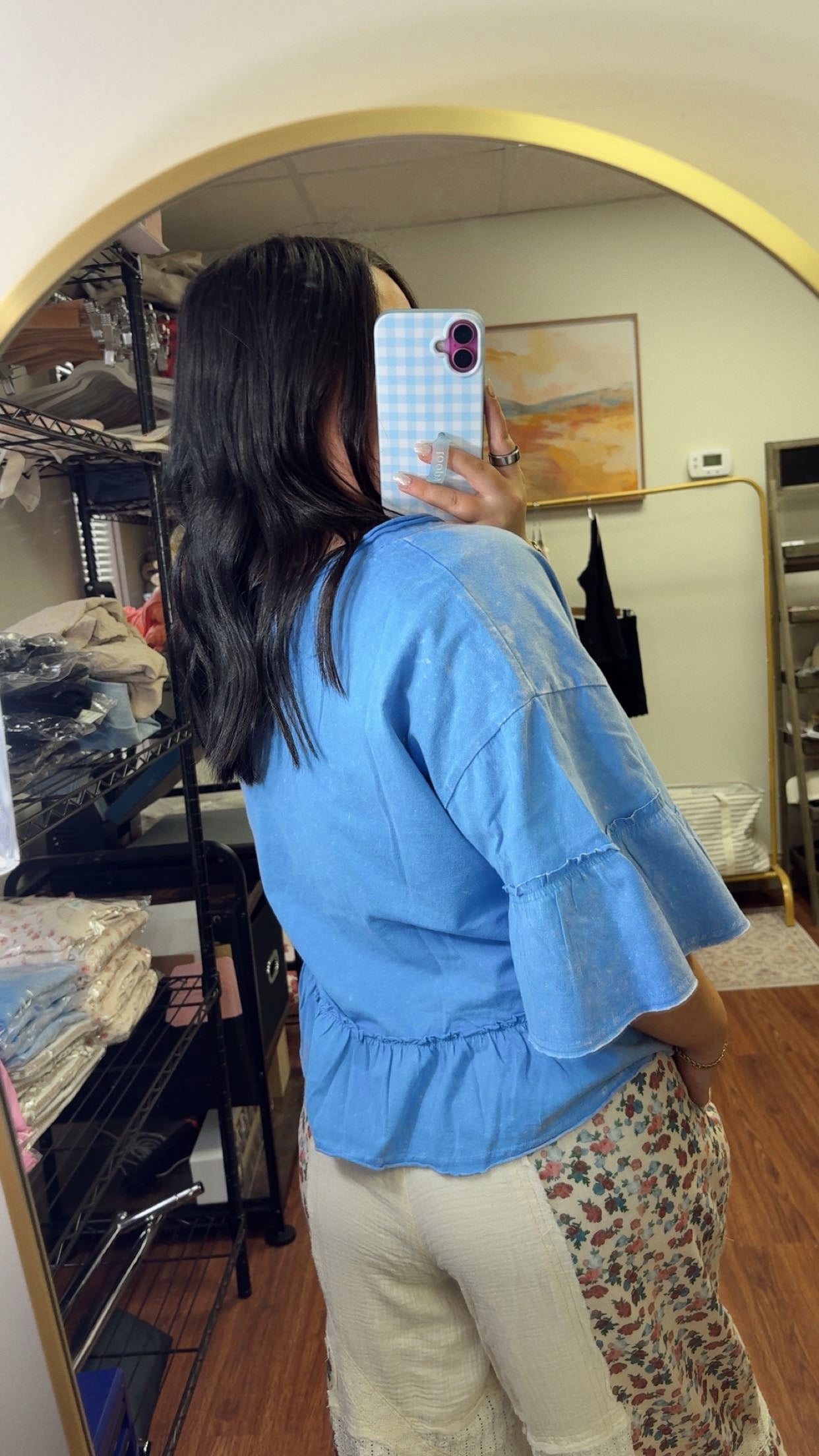 Skyliner Ruffle Top