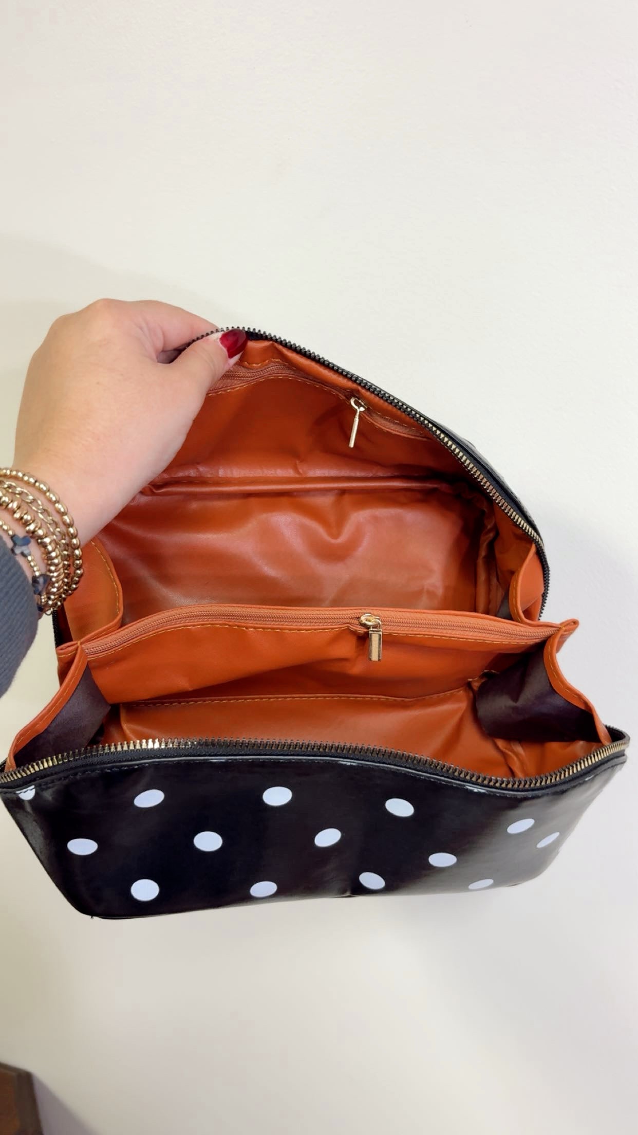 Polka Dot Makeup Bag