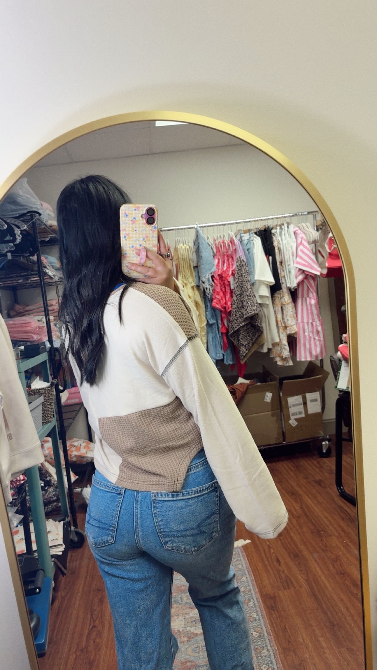 Waffle Henley Top
