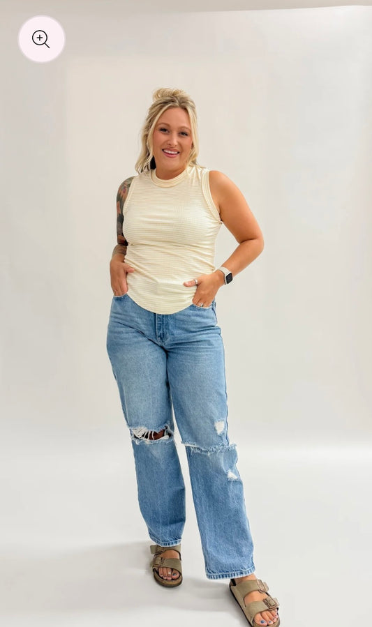 Lemon Lime Stripe Tank