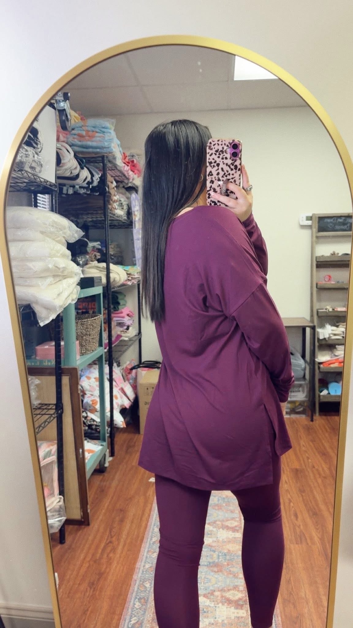 Timeless Long Sleeve Set- Burgundy