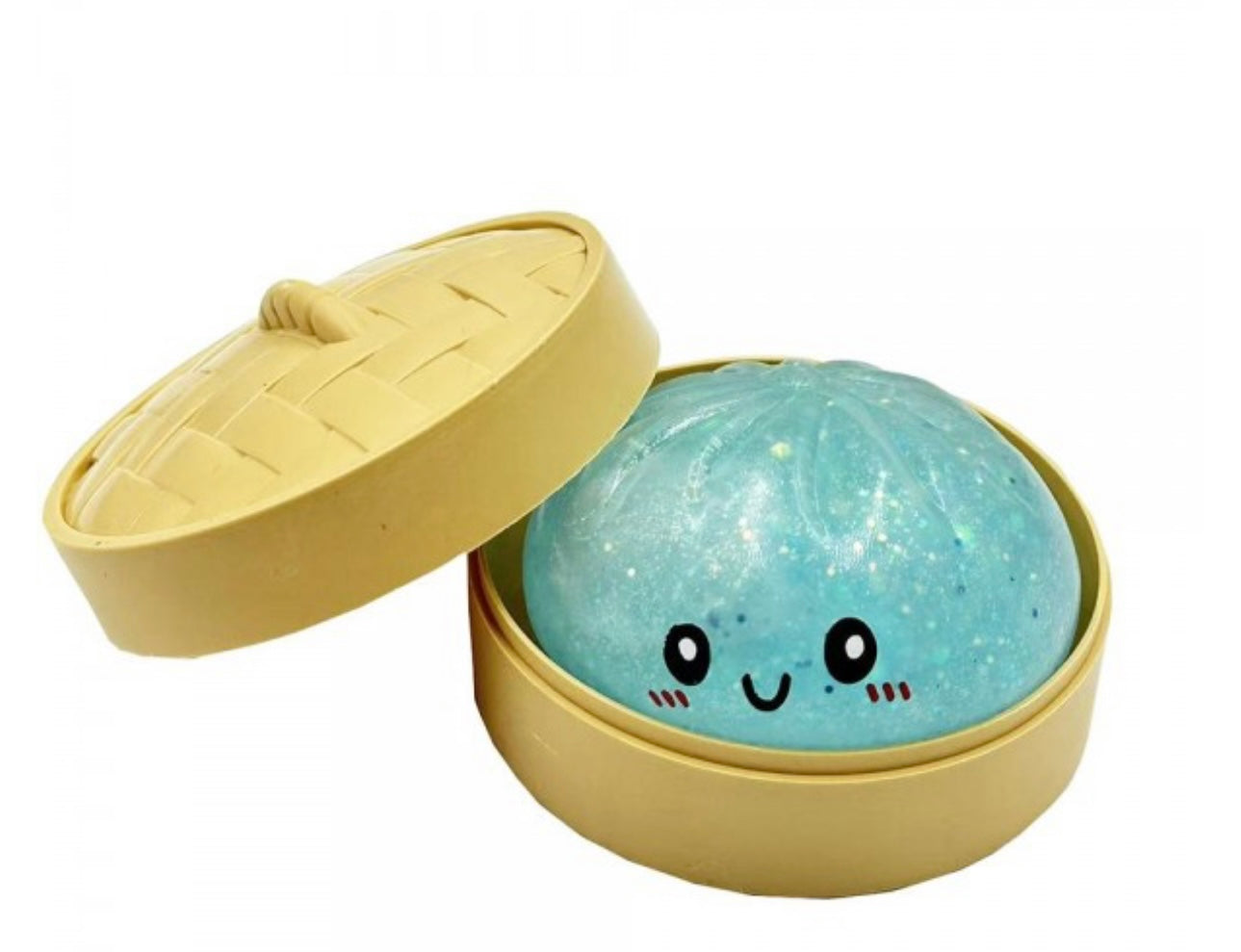 Glitter Dumpling Squishy - Teal