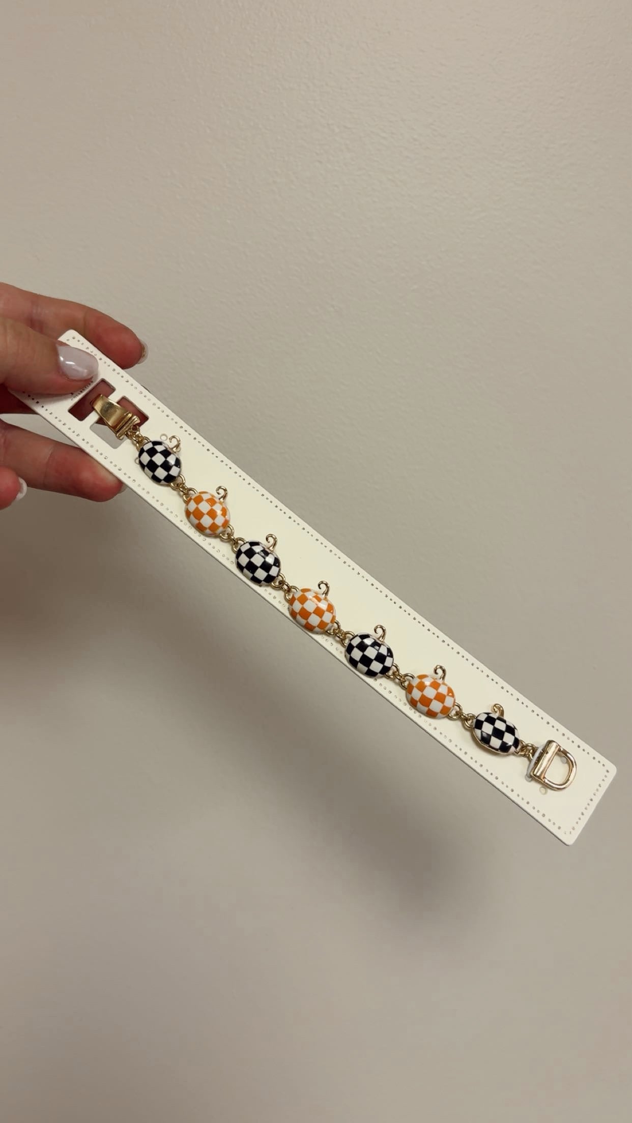 Pumpkin Checker Bracelet