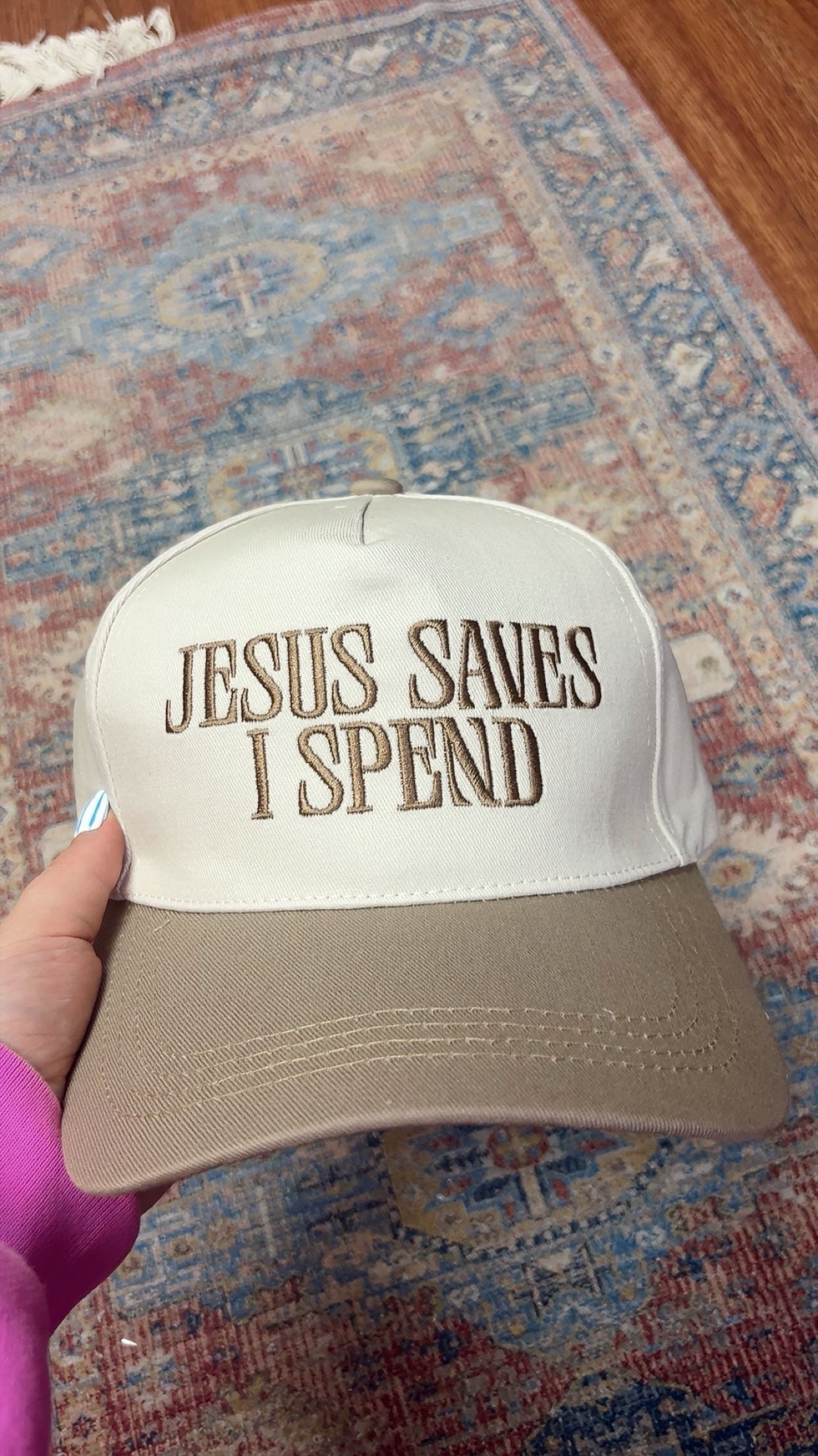 Jesus Saves Hat- Tan
