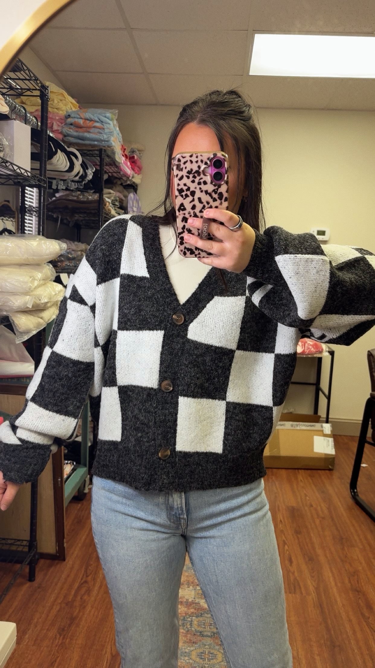 Checker Dreams Cardigan