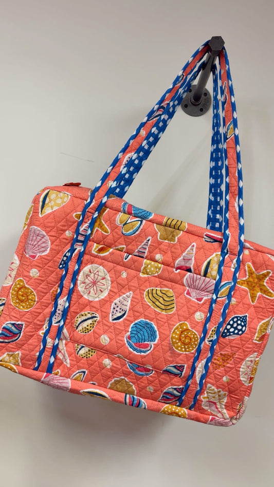 Hand Quilted Weekender - Beachy