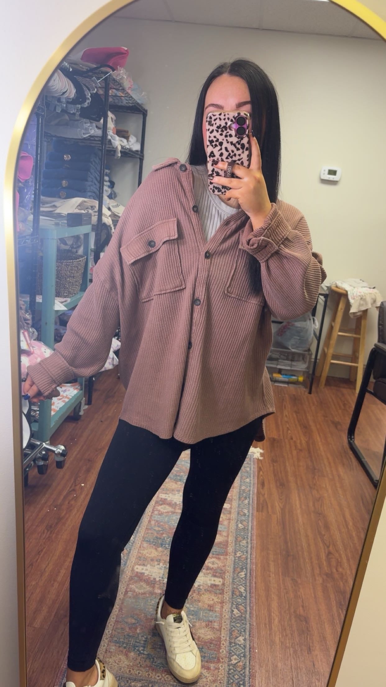 You Matter Waffle Knit Shacket