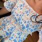 Essie Floral Smocked Top