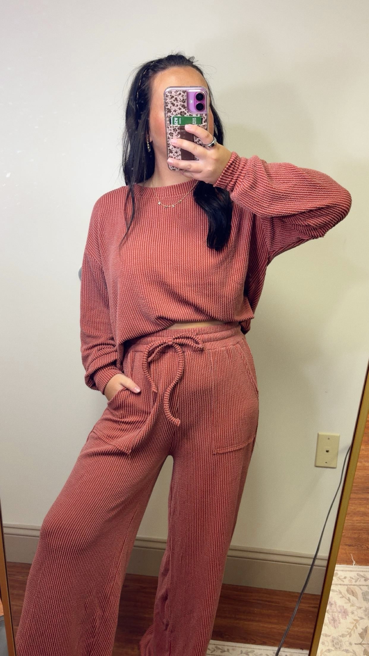 Cozy Girl Set - Rust