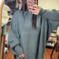 Downtown Oversized Sweater- Ash Jade