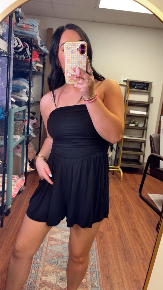 Dolled Up Romper- Black