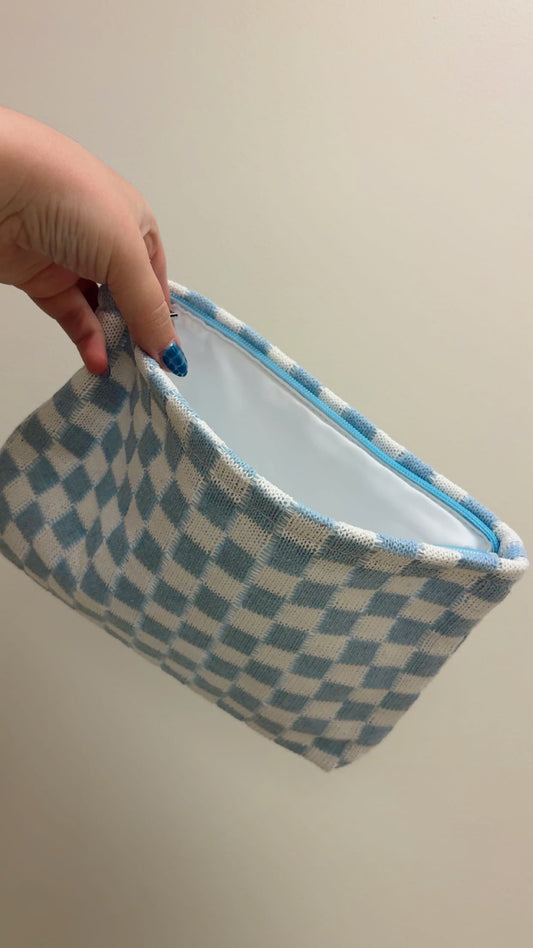 Checker Travel Bag - Blue
