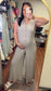 Oatmeal Stripe Jumpsuit