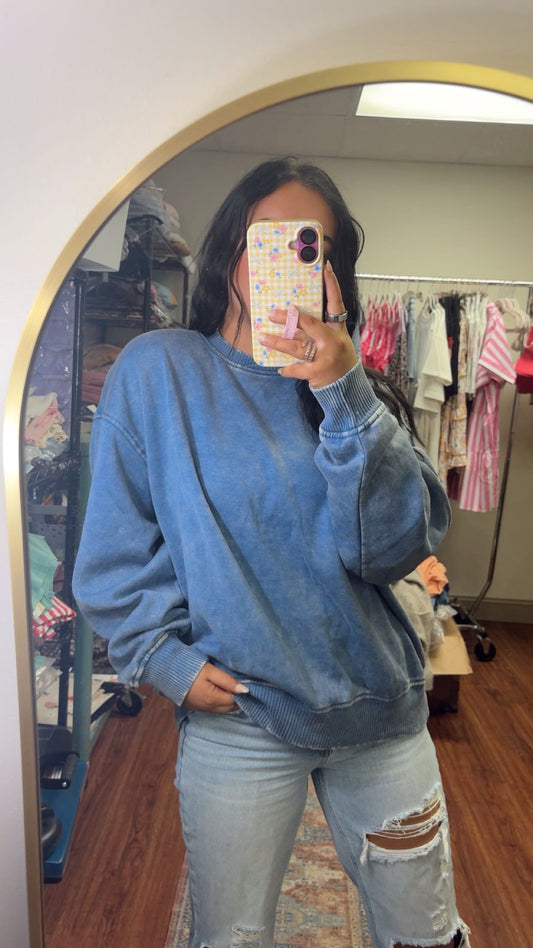 Blueberry Cobbler Oversized Crew