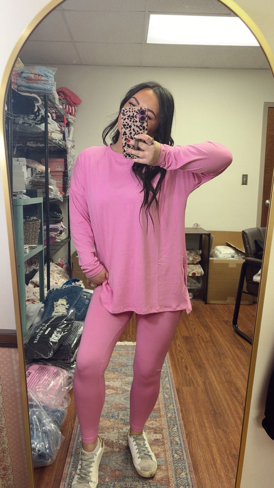 Timeless Long Sleeve Set- Pink