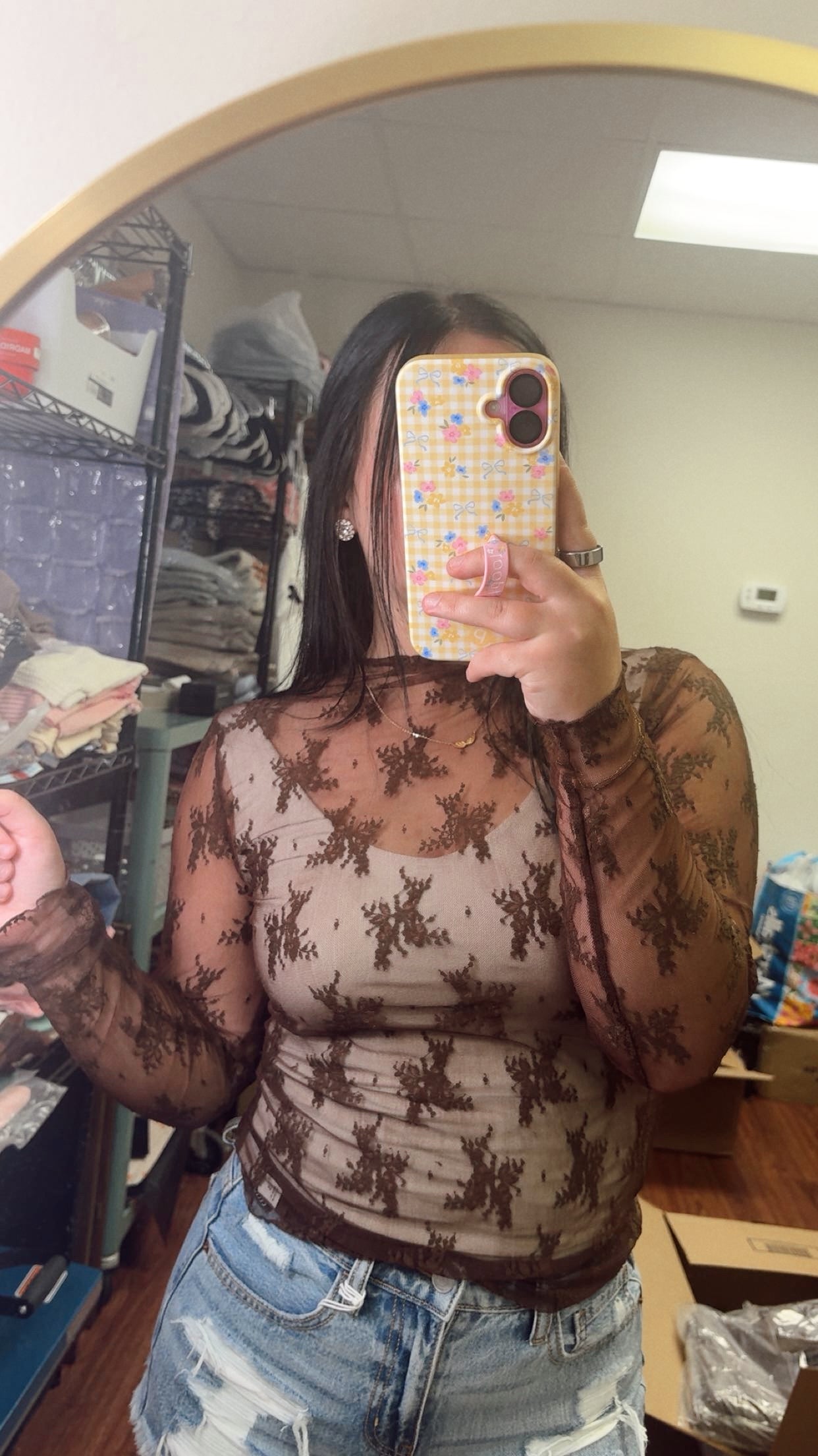 Must Have Lace Undershirt- Brown