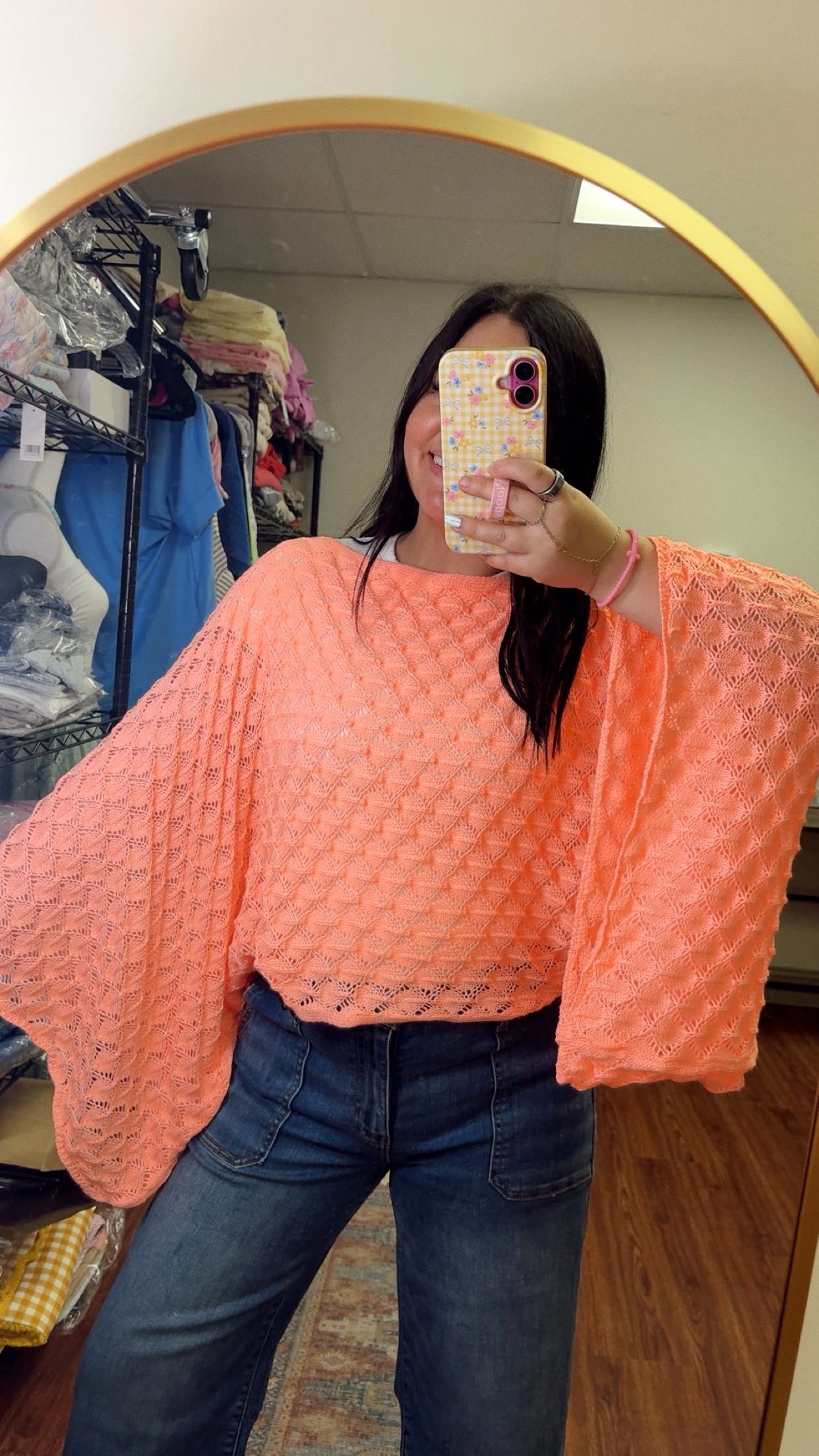 Just Peachy Bell Sleeve Top
