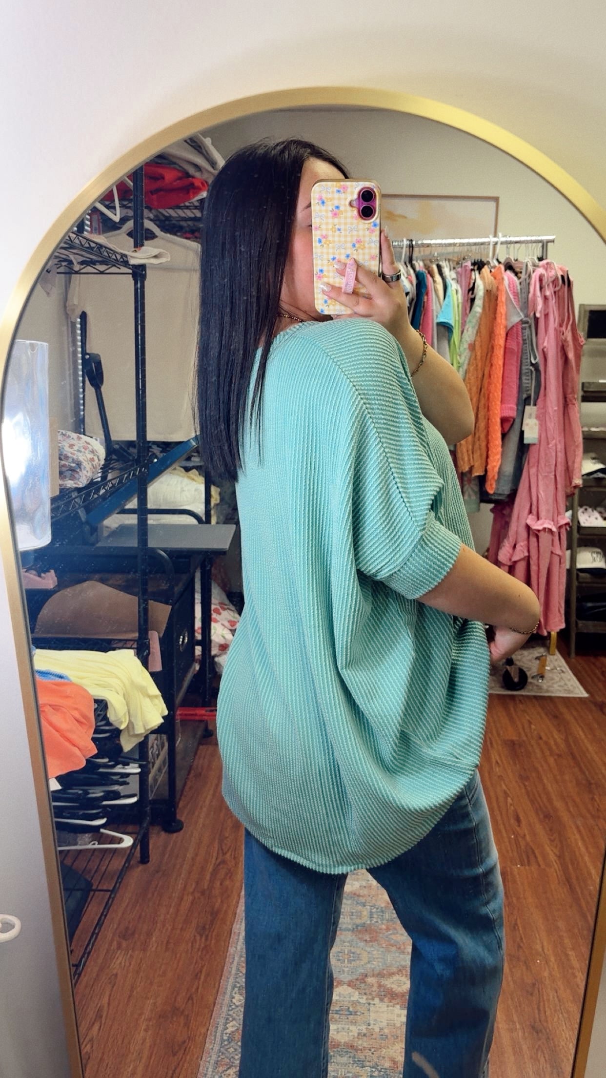 Simple Days Ribbed Top - Jade