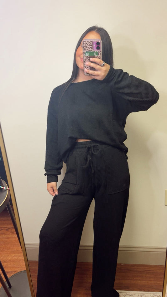 Cozy Girl Set - Black