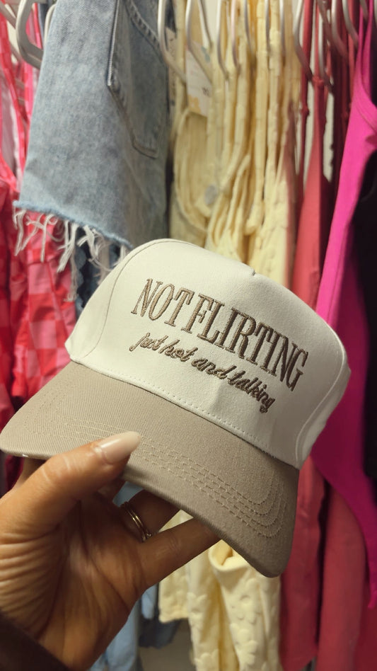 Not Flirting Embroidered Hat